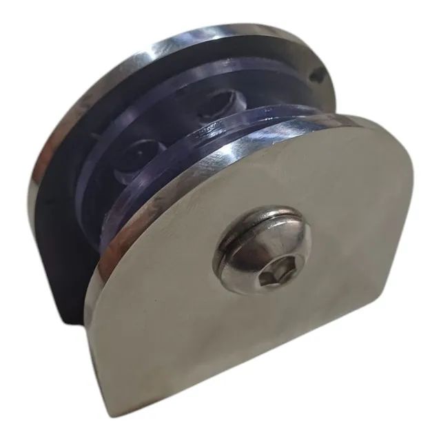 Prisilha para Vidro  de 10mm em aço Inox 304 polido com 3mm de expressura  - Foto 3