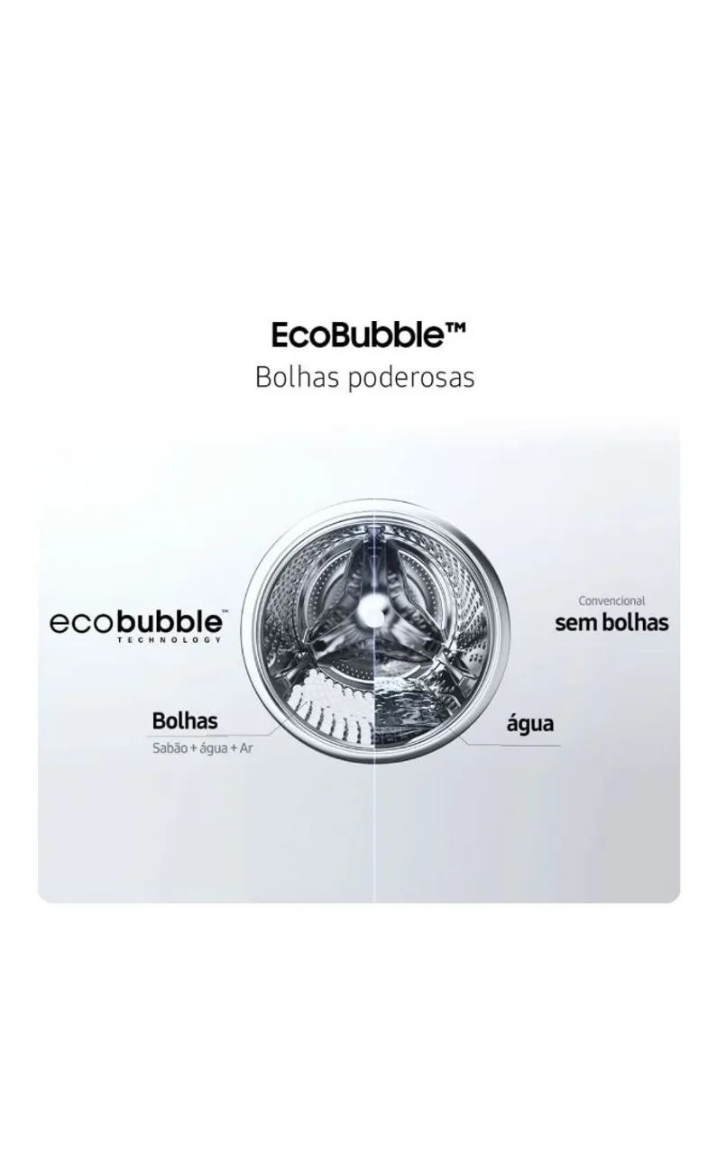 Lava e Seca WD10M com Ecobubble 127v, Lacrada + NF (Até 12x) - Foto 3