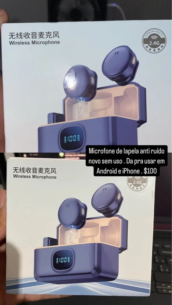 Microfone de Lapela para Celular - Novo - Anti Ruído
