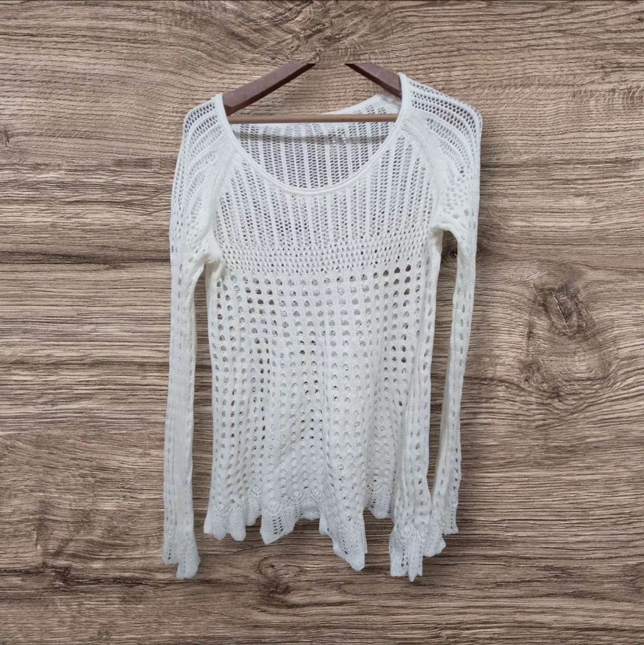 Blusa de croché off white 