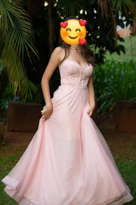Vestido de Festa Rosa Claro - Foto 3