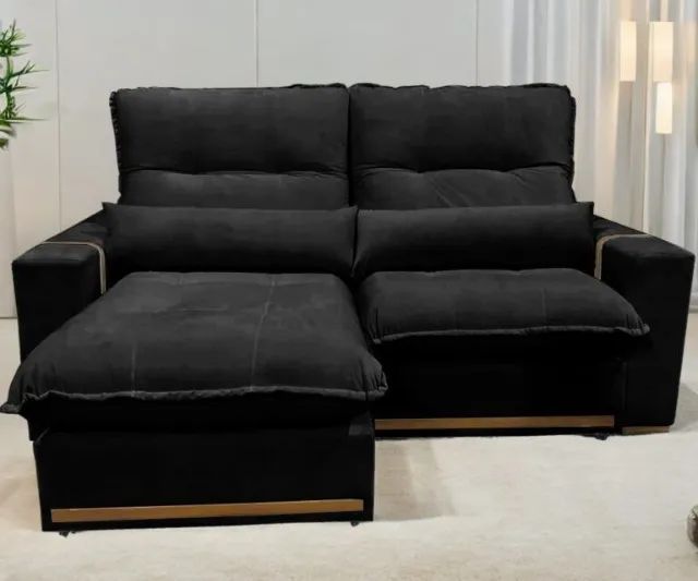 Sofá Retrátil e Reclinável Hórus 2,00 cm pronta Entrega* - Foto 2