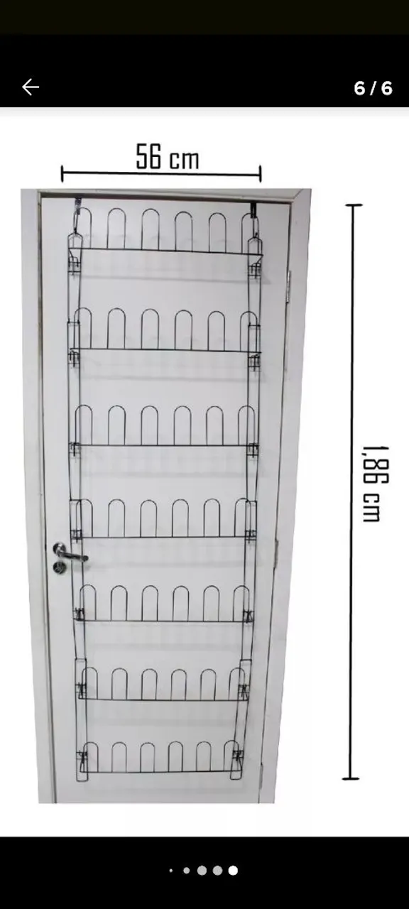Sapateira de Porta 5 Andares 186cm