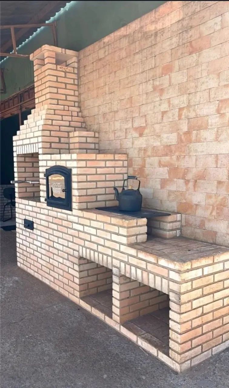 Forno e fogão a lenha em alvenaria
