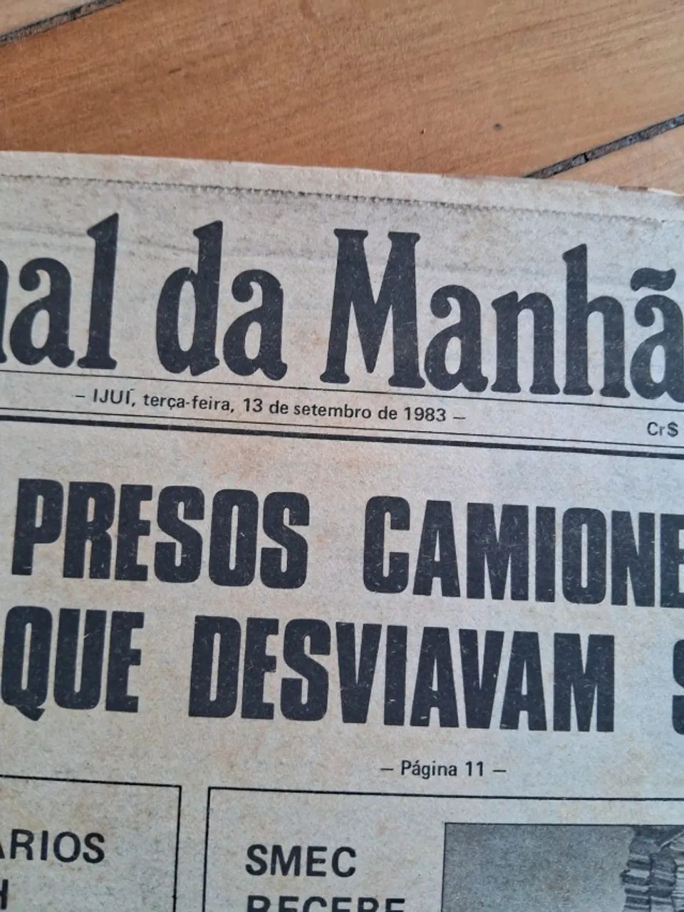 Edição Do Jornal Da Manhã Do Dia 13-09-1983 - Antiguidade - Foto 2
