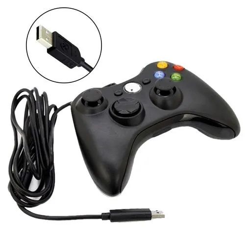Controle Xbox 360 Pc Joystick Com Fio Computador Notebook USB - Foto 2