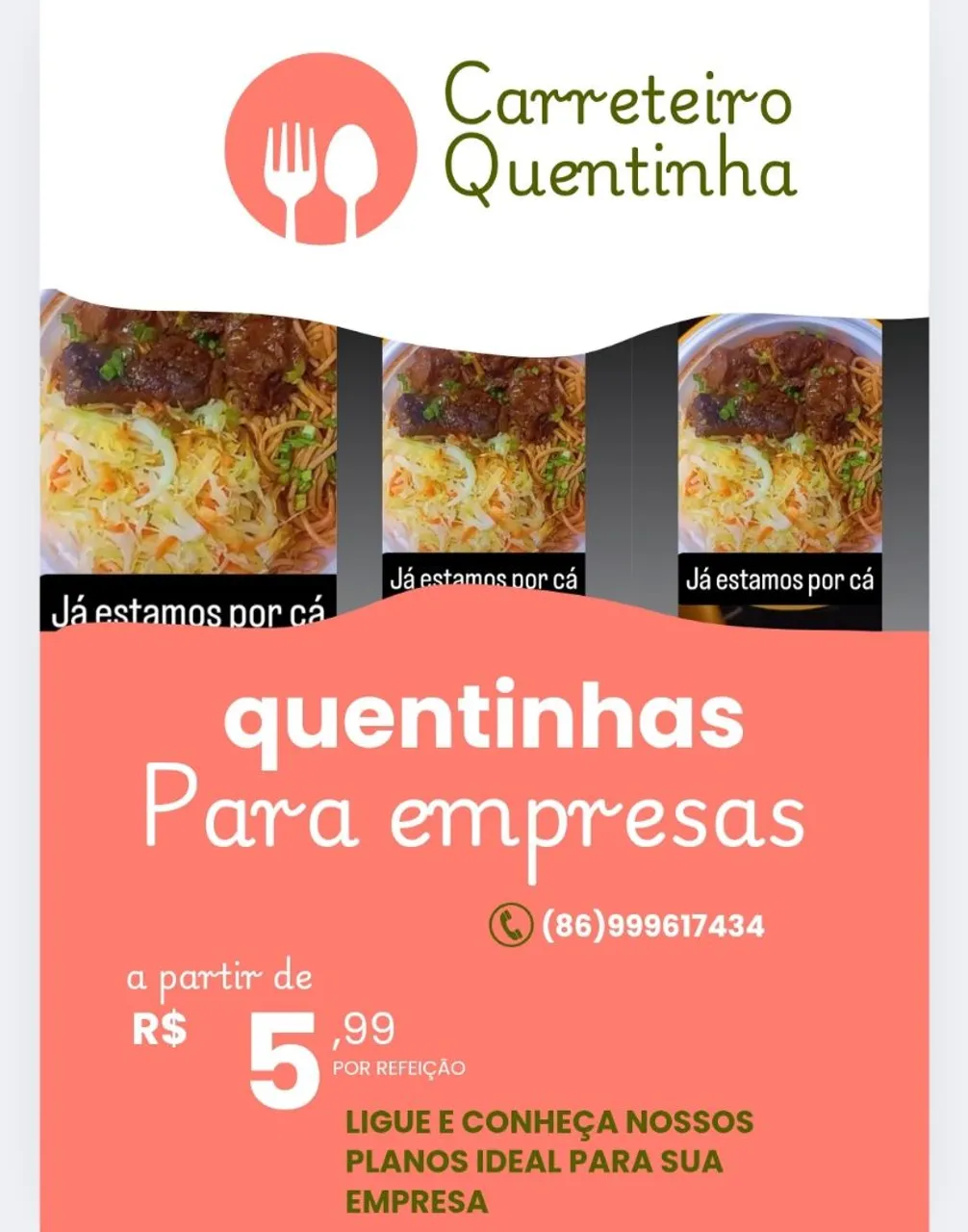 Comida caseira e deliciosa para sua empresa!