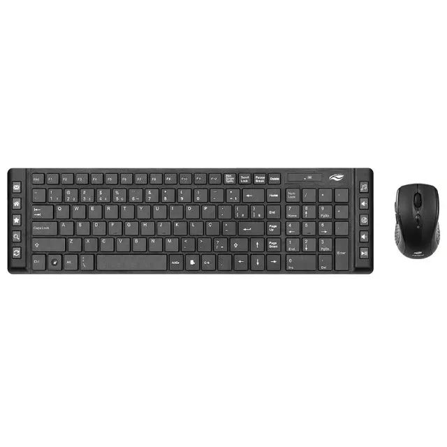 Kit Teclado e Mouse Sem Fio C3tech K-W50BK 2.4GHZ 10M - WZetta