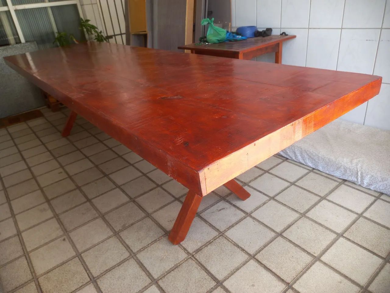 Mesa rustica de madeira - Foto 4