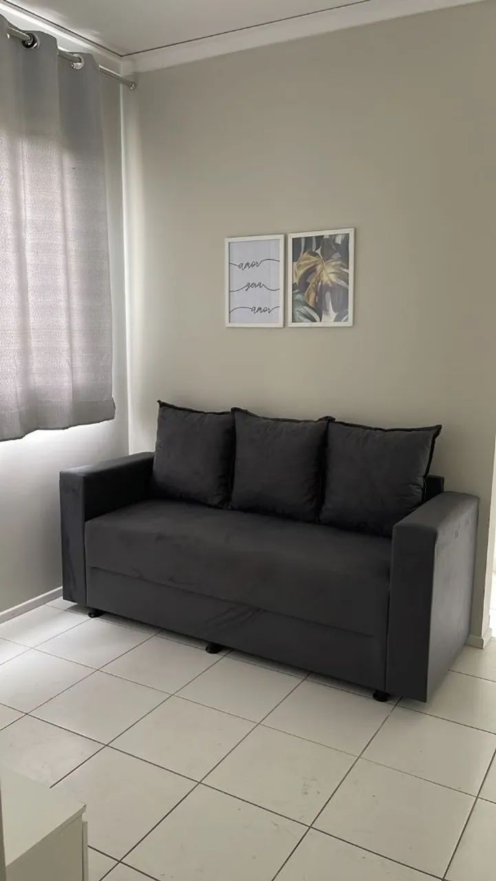 SOFA 3 LUGARES, com almofadas, novos! IMPERDÍVEL! - Foto 3