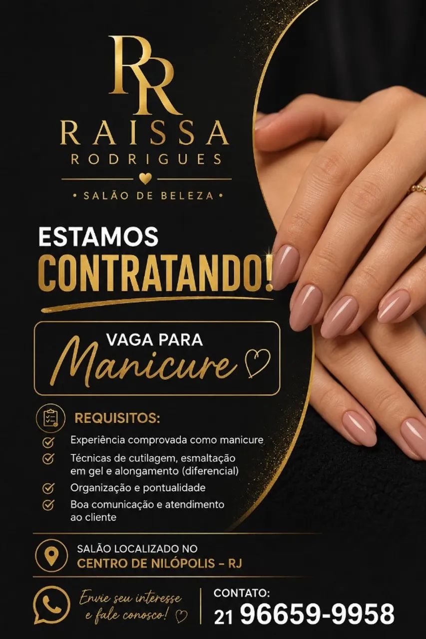 Precisa-se de Manicure.
