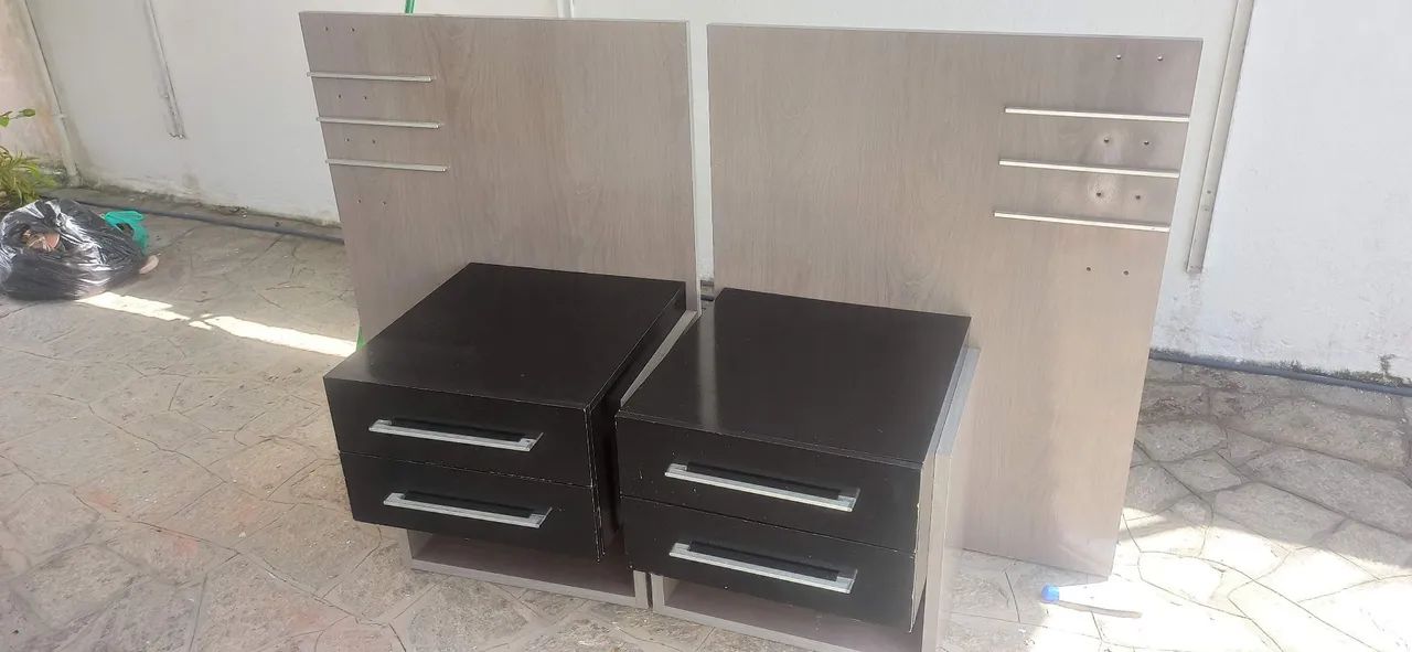 Cabeceira com criado mudo pra cama box