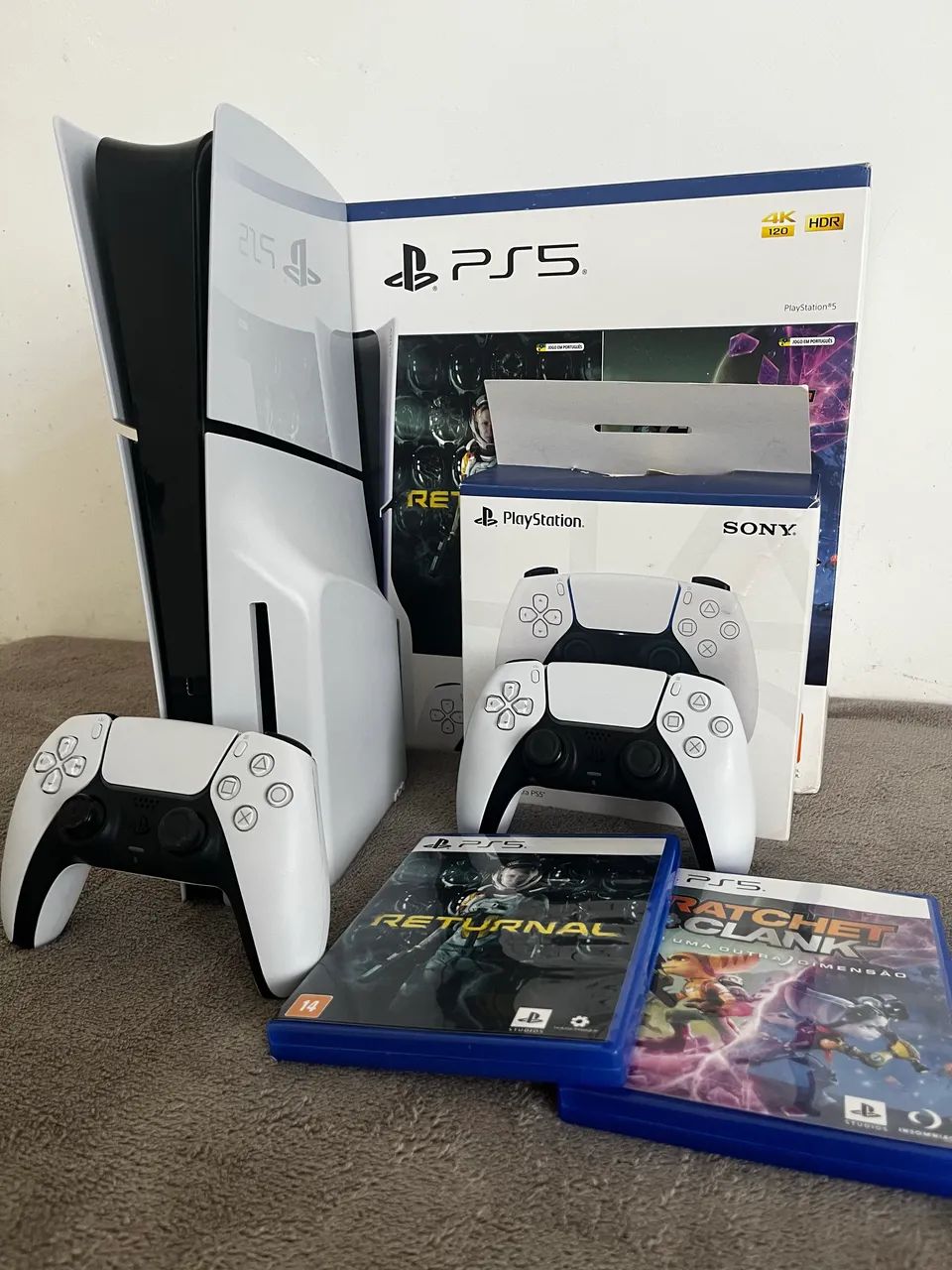 Ps5 Slim Com Leitor + 2 Controles  - Foto 3