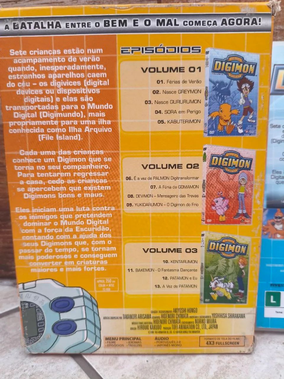 DVD digimon vol 1 ao 4 - Foto 2
