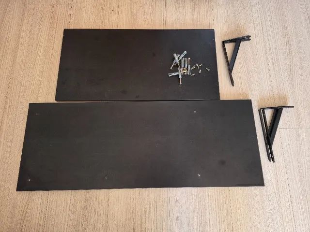 Kit 2x prateleiras pretas 60 e 80 cm - Foto 4