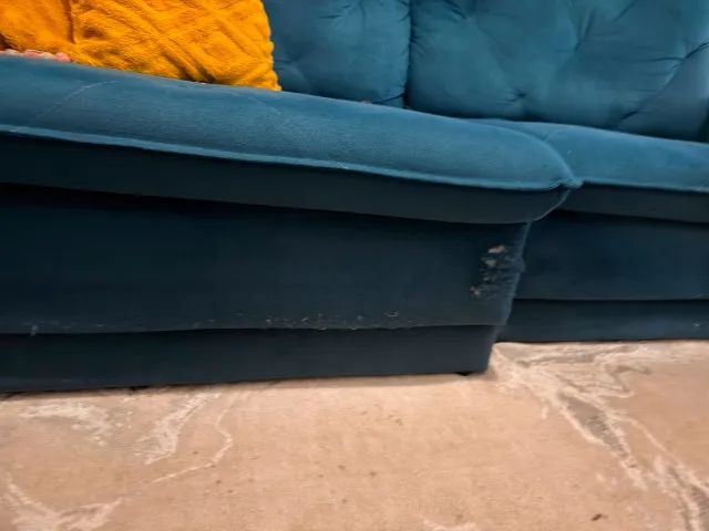 Sofá retrátil azul tifany 2,20 de comprimento  - Foto 4