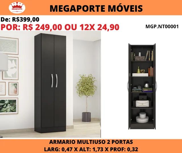 Armário Multiuso 0,47x1,73 com 2 Portas - Foto 2