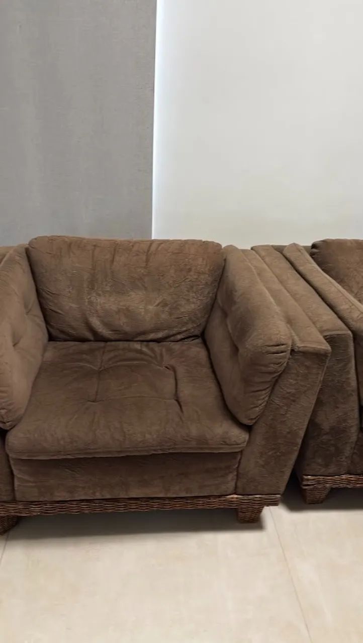 Conjunto de Sofá Marrom super confortável - Foto 3