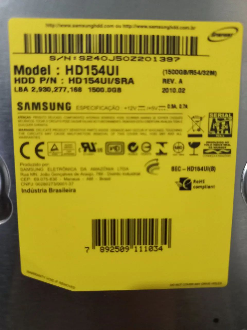 HD 1500GB 1,5 TERAS funciona perfeitamente 100%  - Foto 2