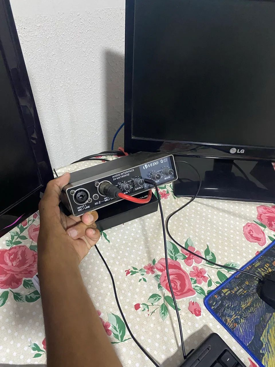 Kit para gravações de áudio e Podcast 