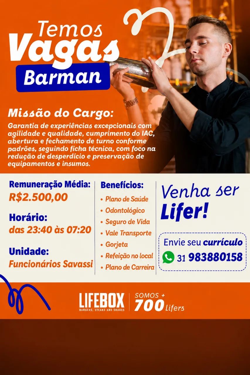 Vaga Bartender 