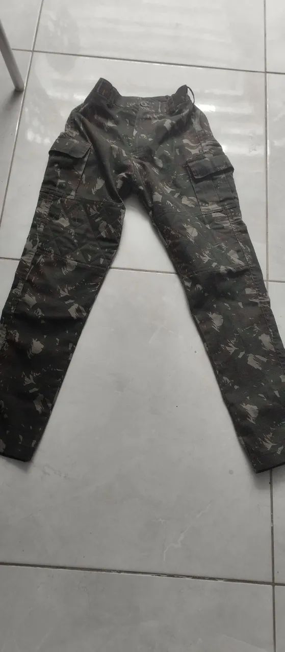 Calça militar rajada infantil 
