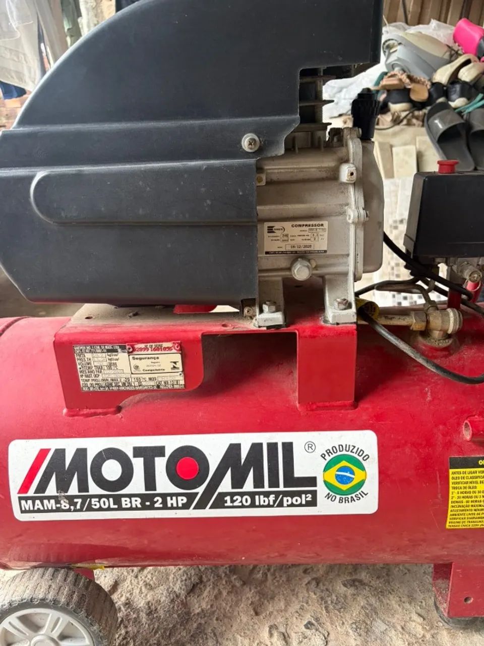  Compressor de Ar Portátil 50L  - Foto 5