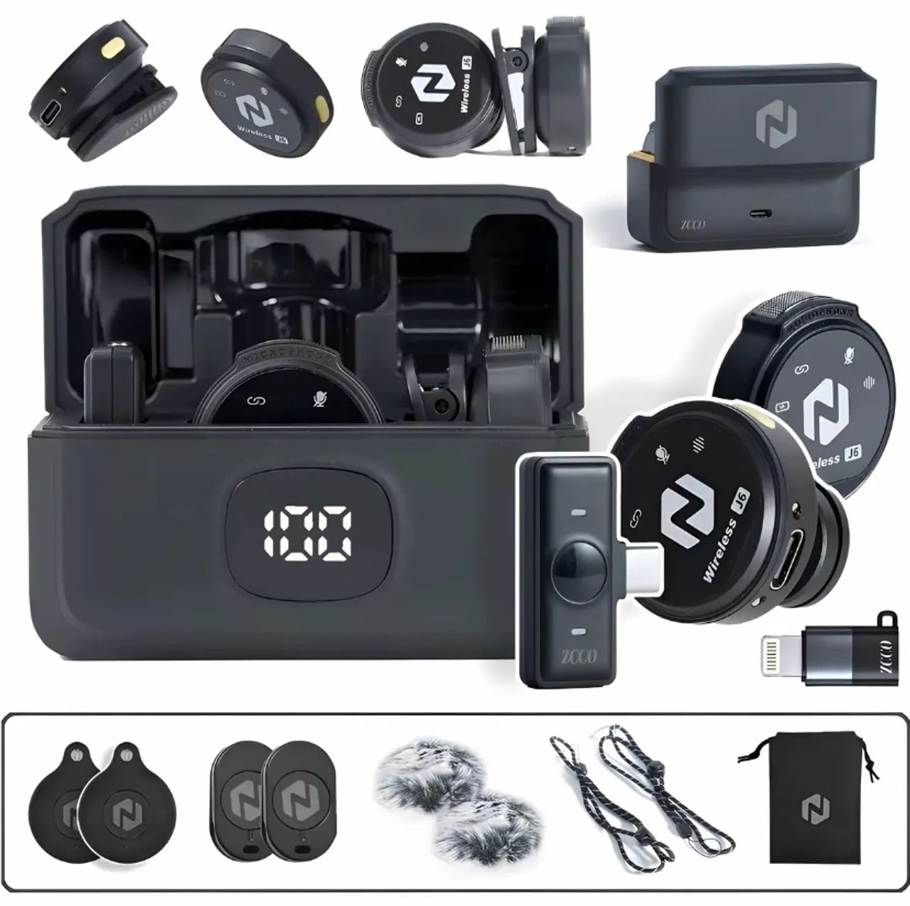 ZCCO J6 Microfone de Lapela