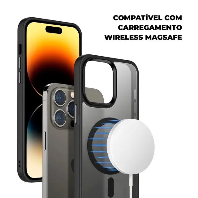 Capa MagSafe para celular iPhone 12 Pro Max - Preta - Gshield - Foto 5