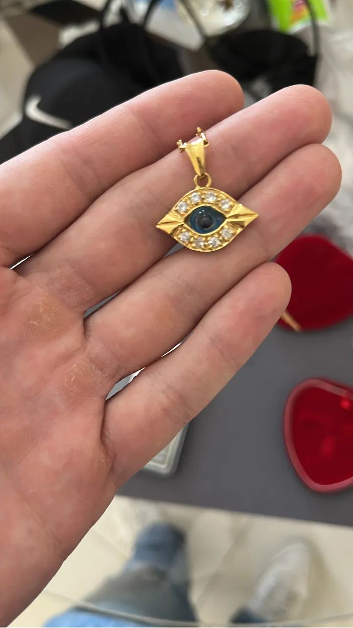 Corrente e pingente ouro 18k maciço  - Foto 3
