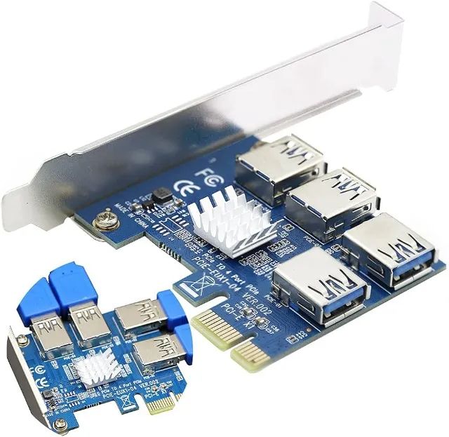 Kit com 3 Adaptadores PCI-E 1x para 16x USB 3.0 (Riser) - Foto 2