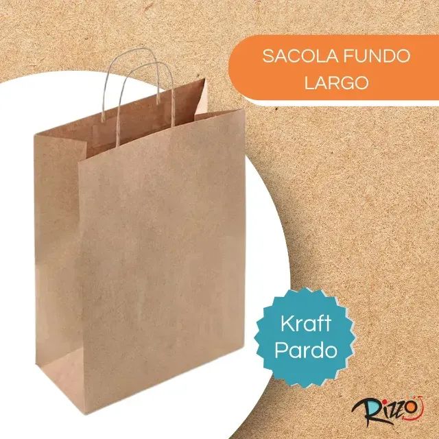 Kits de Sacolas Kraft de Qualidade - "feito para você com carinho" e lisas