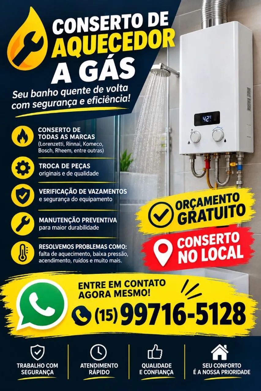 Conserto de aquecedor a gás 