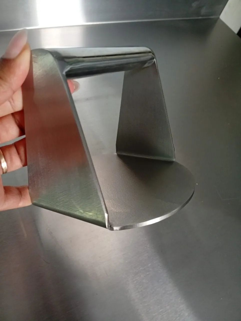 Prensa de hambúrguer em aço inox