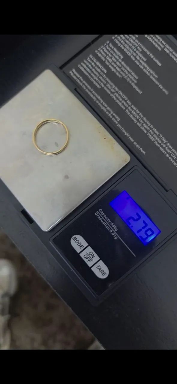 Aliança ouro 18k 