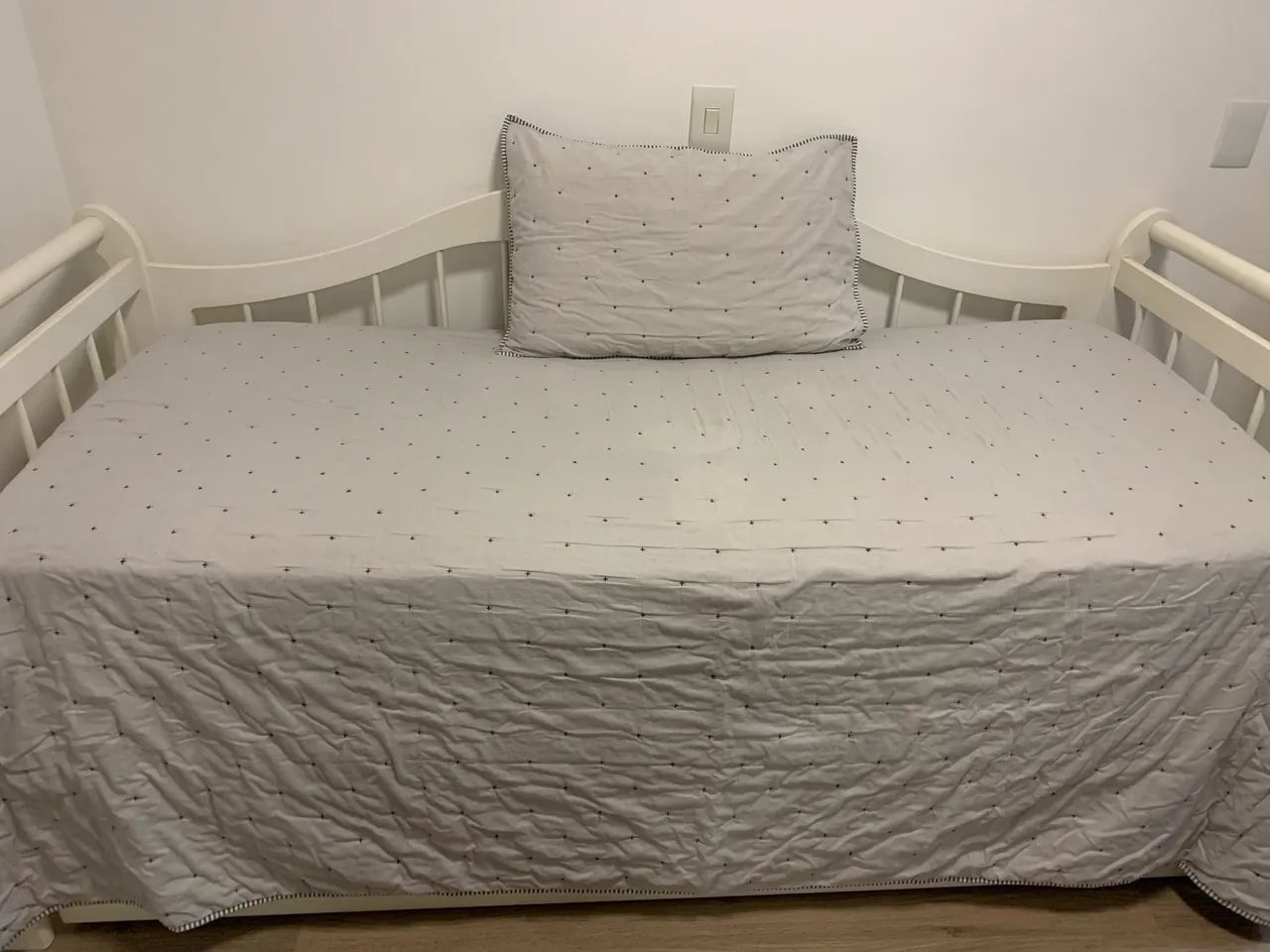 Edredom Artex Solteiro Cinza