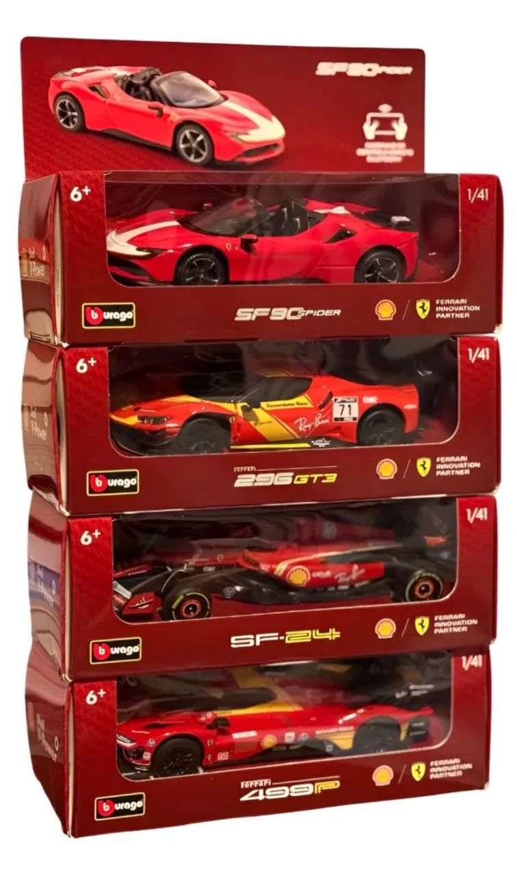 Coleção de Ferrari shell 4 carros 