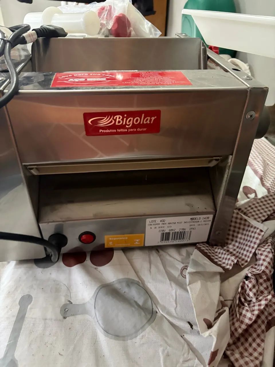 Extrusor, moedor e cilindro de massas inox - modelo 1420