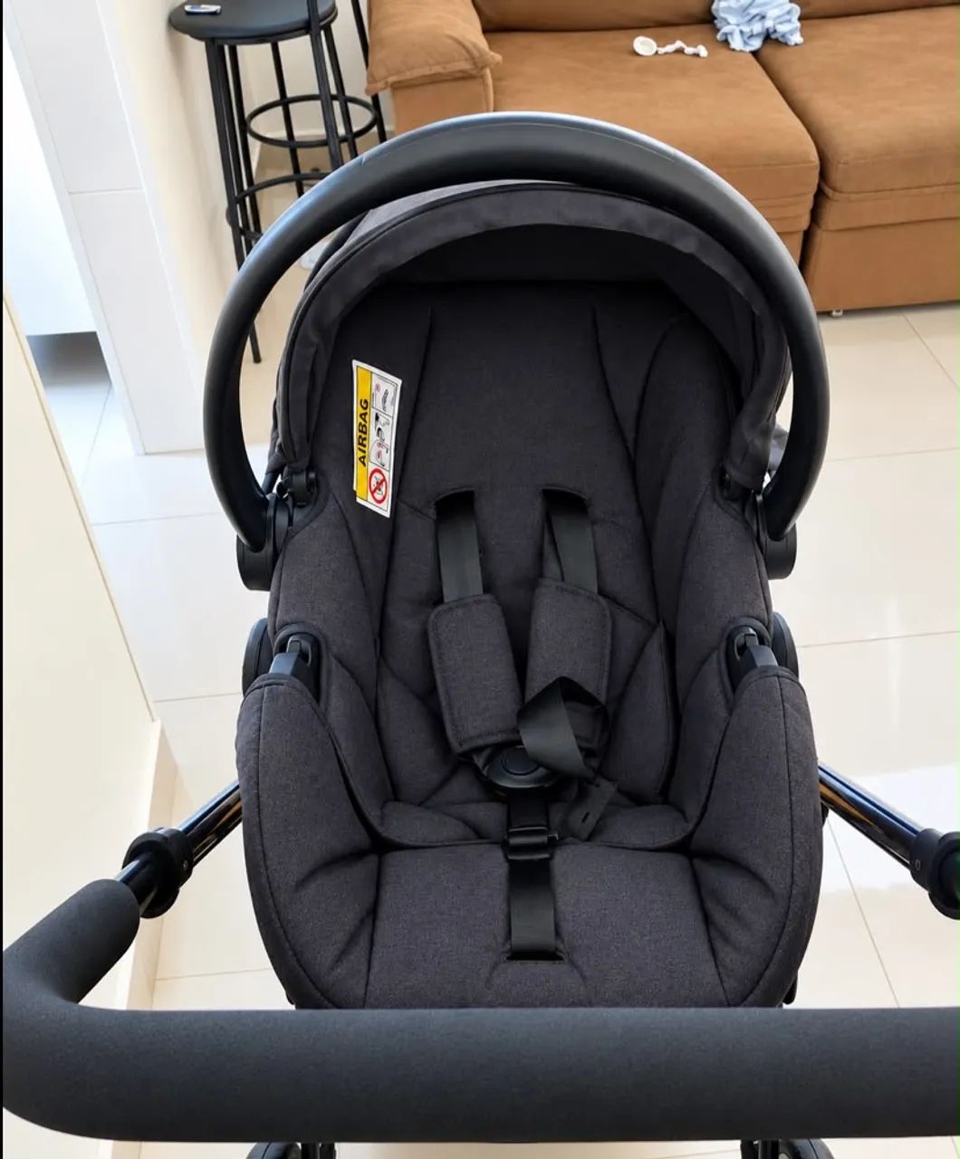 Carrinho Moisés e bebê conforto (acompanha colchonete) - Foto 3