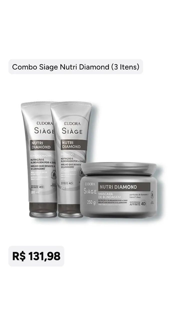 Kit Nutri Diamond Eudora