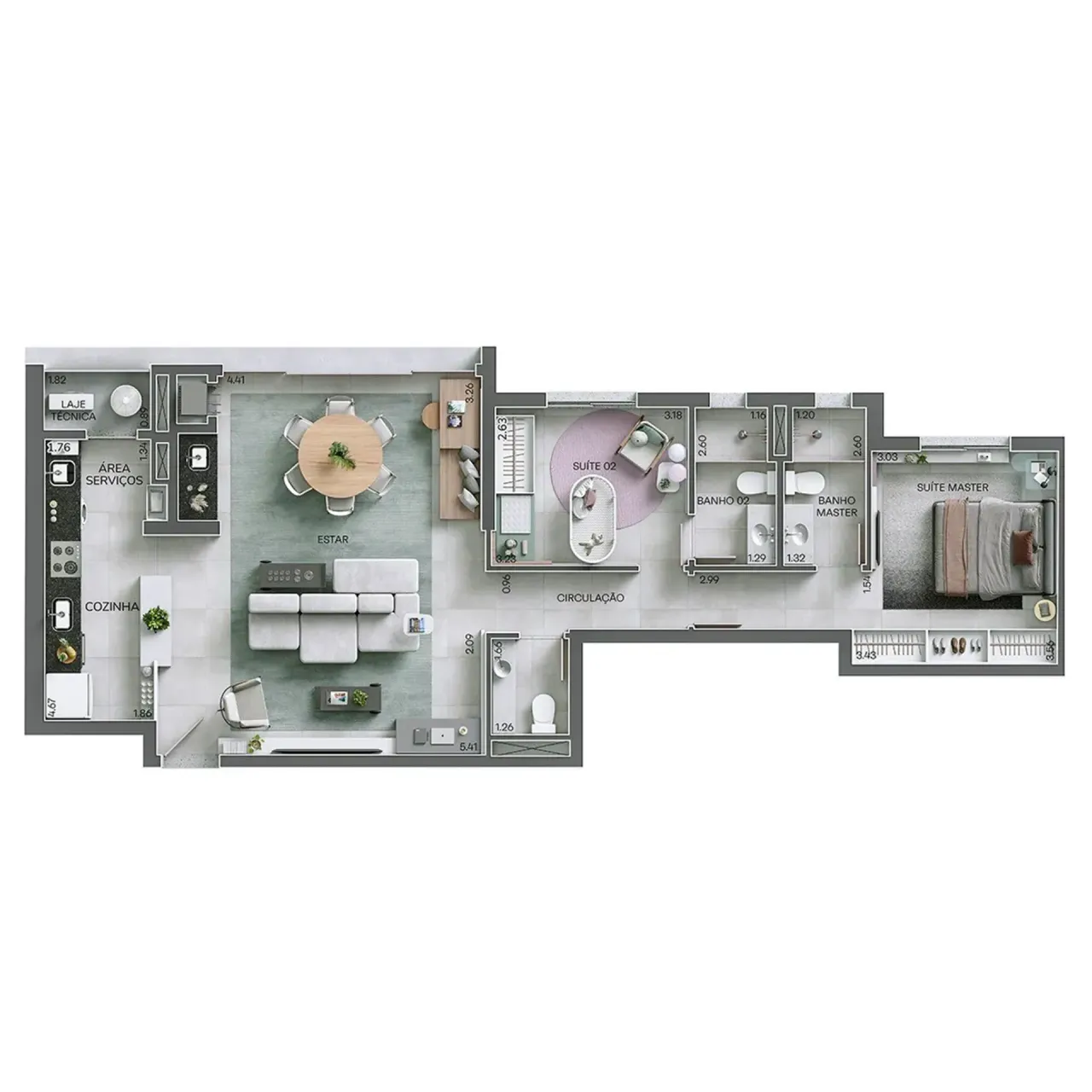 PLANTA 92m²