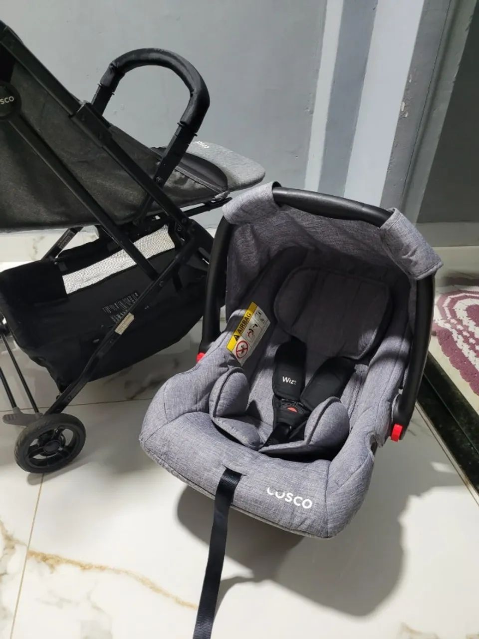 Carrinho e bebê conforto Cosco - Foto 2