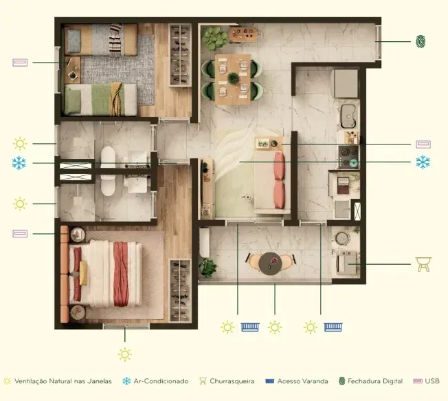 PLANTA 51m²