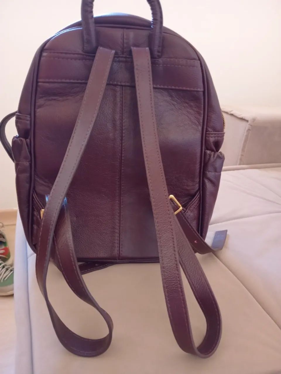 Mochila feminina em couro  - Foto 4