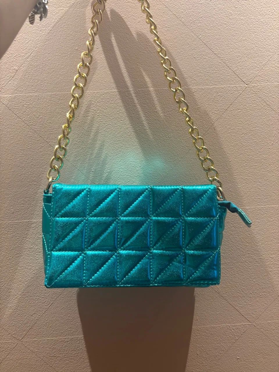 bolsa azul turquesa 