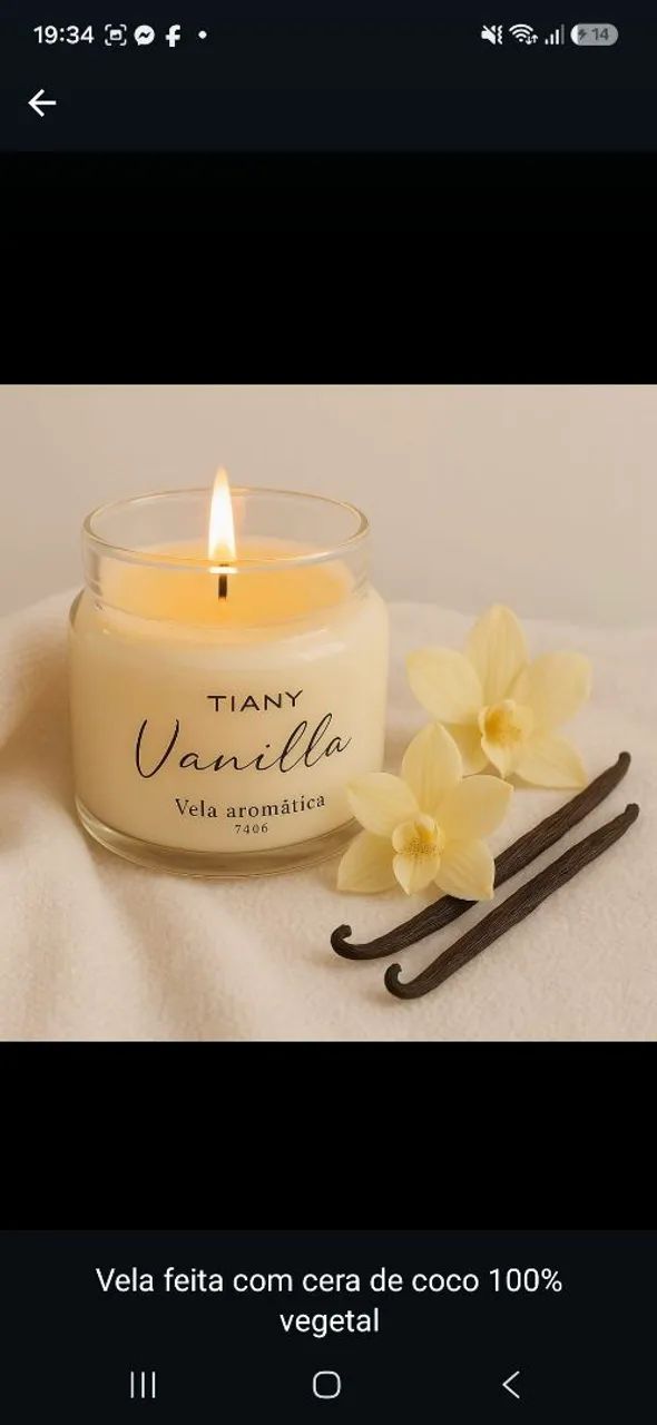 Vela aromática vanilla