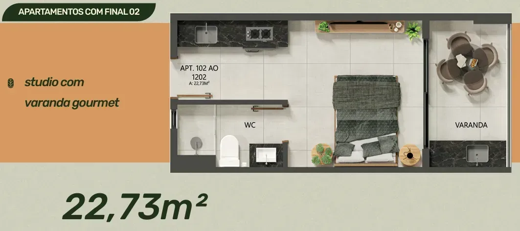 PLANTA 22m²