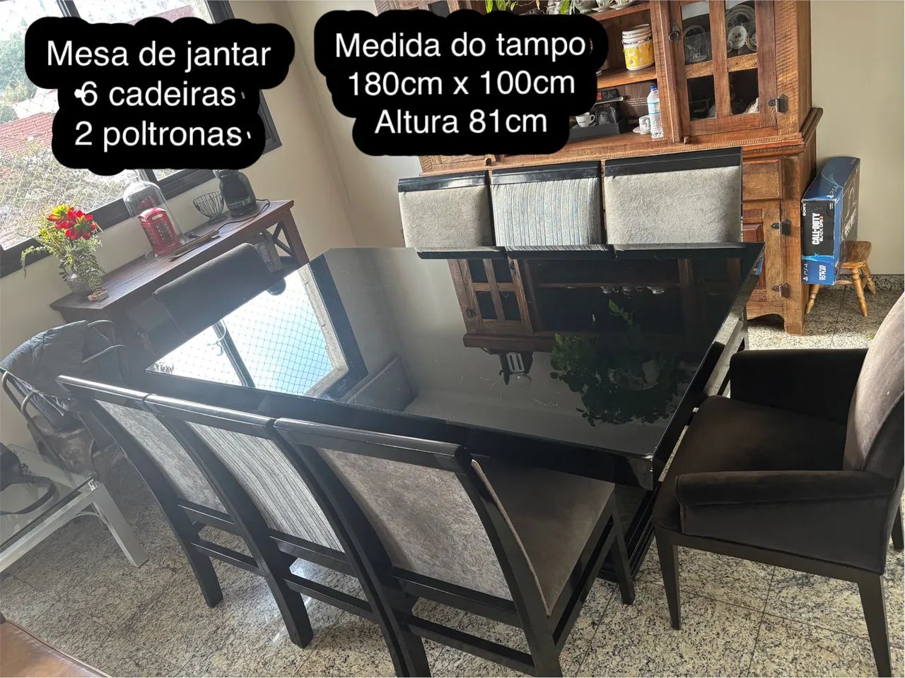 Mesa jantar lindíssima com 8 lugares  - Foto 2