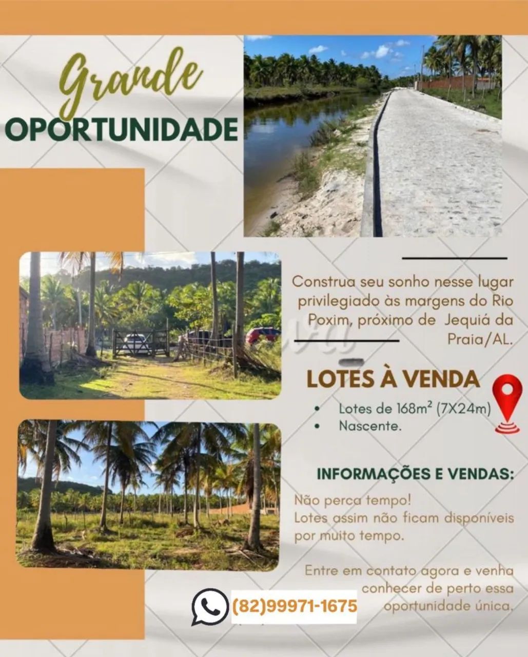 Lotes à venda na beira do Rio.