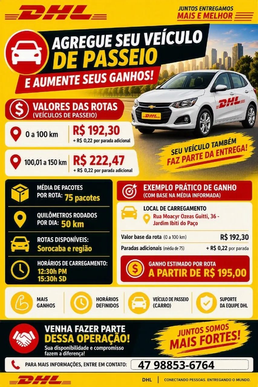 Estamos agregando veículos